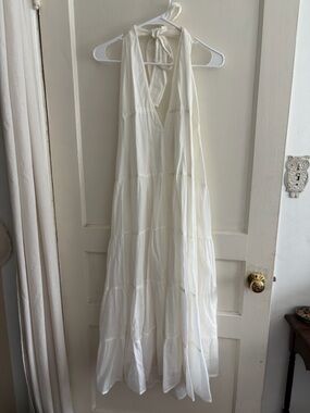 chinese dress ladies Perdita Long Sleeve Lace Maxi Dress Cream main image 1